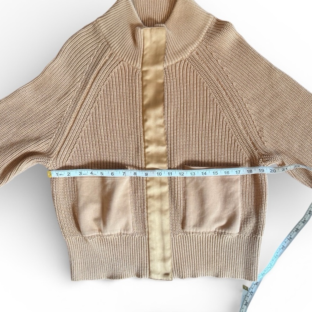 Varley Delfern Jacket Iced Coffee Zip Knit Sweater Coat M - Picture 7 of 10